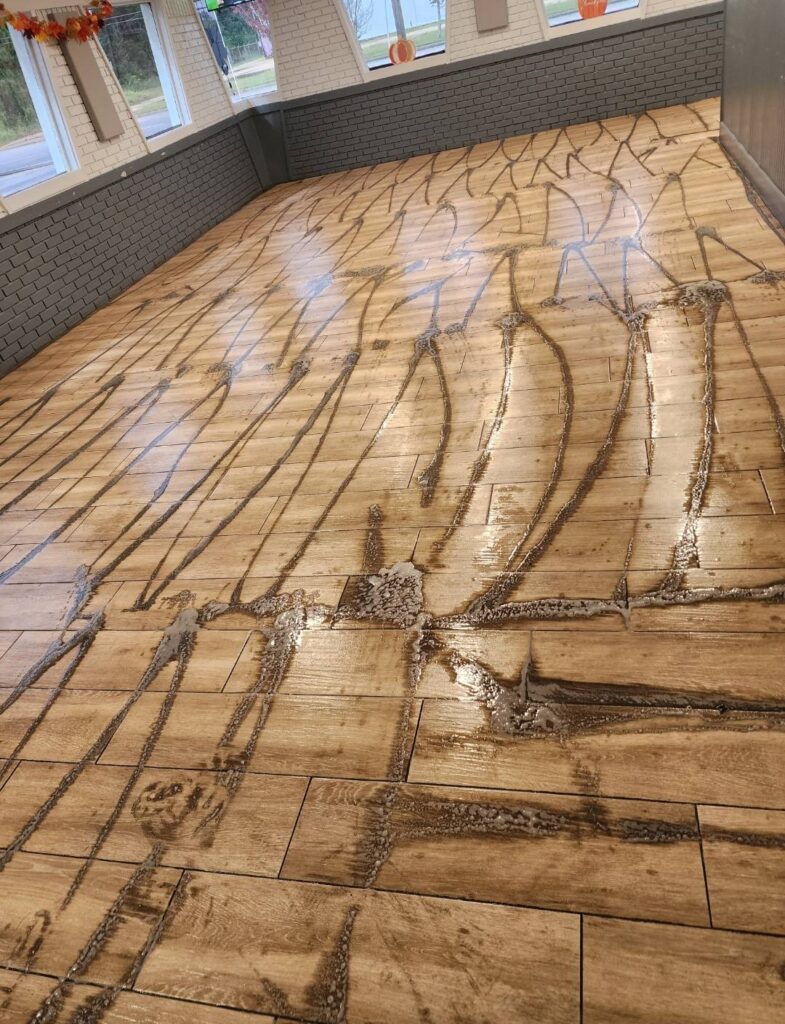 Before and after professional tile cleaning restoring shine