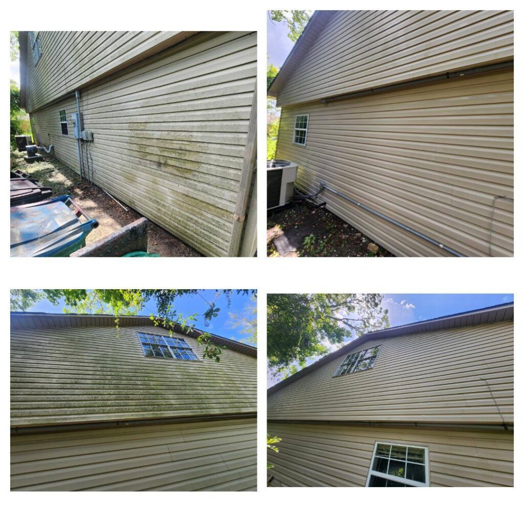 house exterior cleaning service by kccs team before & after